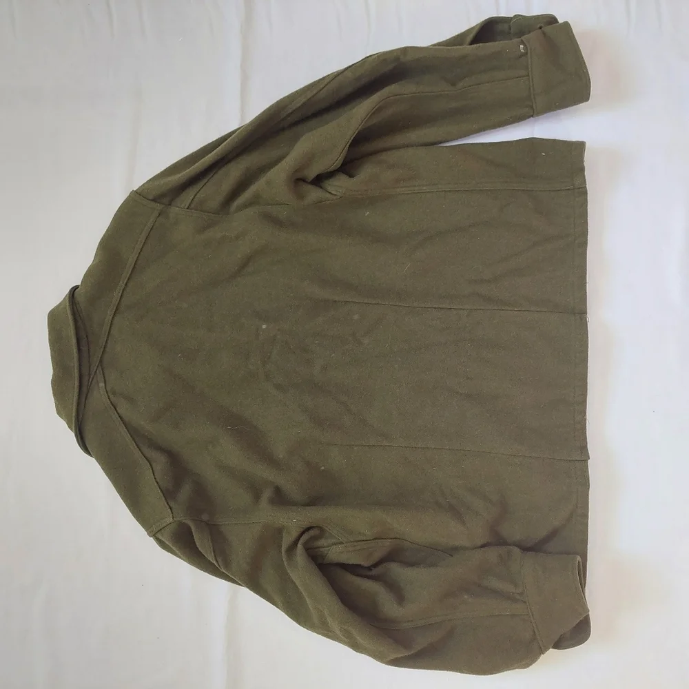 Canadian Army Military Pilot Shaket Flannel Jacket Coat size XL Cropped Green - Picture 2 of 4